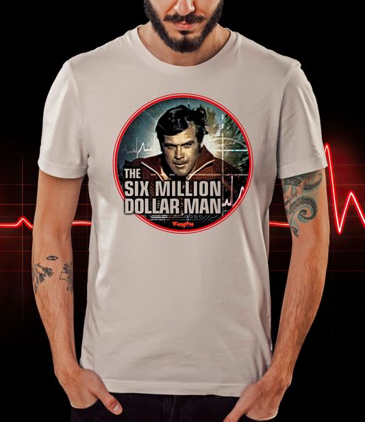 Six Million Dollar Man White Tee